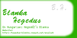 blanka hegedus business card